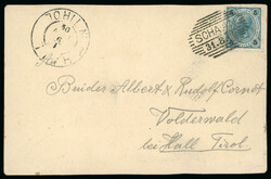 1902-04 group of 4 handpainted postcards from Schaan to Tirol, all ...