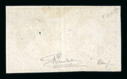 1854 Third, Liez Printing 1Sgr red-orange with reversed watermark, an ...