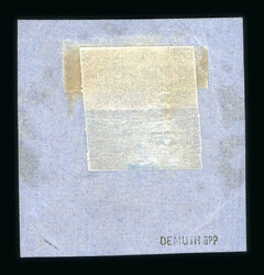 1856 1Sgr carmine-rose used on small piece, four good even margins ...