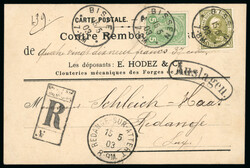 1900s Grosshezog Albert group of six postal history items with 1900 ...