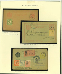 Collection: Group with three stationery cards used, one registered ...