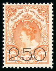 1920, Whilelmina overprints 2.50 Michel n° 99-100 mint *, fine stamps