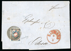 1860, Coat of Arms, eleven used stamps (including one on a large ...