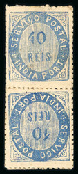 1871 40r blue mint tête-bêche pair, part o.g. with hinge remnants, ...