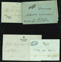 Attractive group of ten stampless covers with a variety of different ...