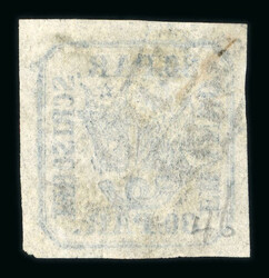 1862 Lot of four 30 parale blue United Principalities printed from a ...