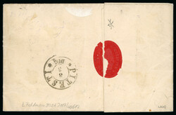 10 bani blue Prince Carol with repaired upper right corner on cover ...