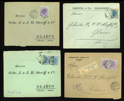 1898-1914 Group of 16 commercial foreign covers, each bearing ...