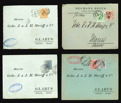 1898-1914 Group of 16 commercial foreign covers, each bearing ...