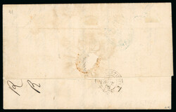 French Post Office in Galatz, Romania 1867: France laureated 40 c. ...