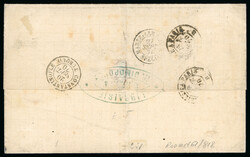 French Post Office in Ibraila 1867: France laureated 40 c. orange ...