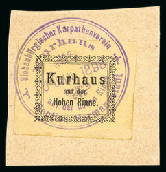 1895 Hohe Rinne Hotel Post second Issue Type A black on yellow, ...