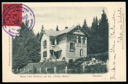 1907 Picture postcard showing a cabin of the resort, sent on 6 August ...