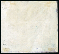 1866 Newspaper Stamp: 2pa copper brown on lilac blue, complete mint ...