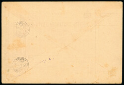 Serbia 1918 (18.7.) money order cover bearing vertically bisect 3d ...
