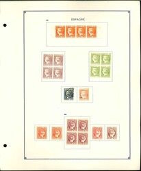 Seven pages of forgeries from the Fournier album with singles or ...