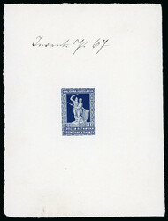 1931 War Memorial in Paris 1 Din large single die proof in unissued ...