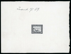 1931 War Memorial in Paris 3 Din large single die proof in black (160 ...