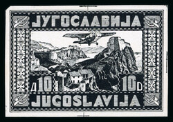 1934 Airmail Essays: Enlarged essays in black showing five different ...