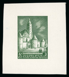 1941 2nd National Stamp Exhibition engraved proofs of the 1.50 din ...