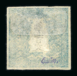 1871, 500 mon blue green, plate 1 pos. 17, Mi 4 I by, on laid paper; ...