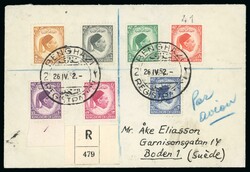 1947 &amp; 1952, Two covers: 1947 French Fezzan franking to Sweden ...