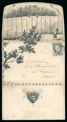 Animals - Dogs: 1883 (Jan 29) "Eckman's Patent Folder" printed ...