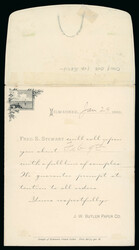 Animals - Dogs: 1883 (Jan 29) "Eckman's Patent Folder" printed ...