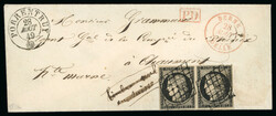 Verwendung französischer Briefmarken im Kanton Jura: 1849, Cérès ...