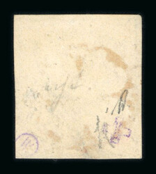 1849, Ganzsachenausschnitt, in frischen Farben, allseits breitrandig, ...