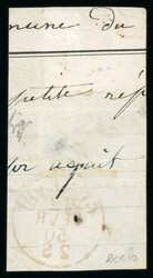 1850, Waadt 5 auf Briefstück (abgelöst und wieder aufgefalzt), in ...