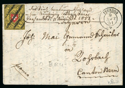 1851, Rayon II, Type B-RU, farbintensiv, allseits voll- bis ...