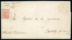 1852, Rayon III kleine Wertziffern Centimes, Type 4 des Steins OLII, ...