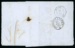 1862, 40 Rp. grün, 4. Berner Druckperiode, in Mischfrankatur mit ...