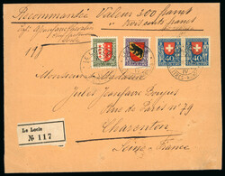 1921, Schweizer Wappen komplette Serie, 40 Rp. Wert im Paar, auf ...