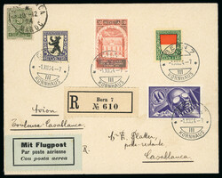 1924, Schweizer Wappen, komplette Serie, sowie UPU 20 und 30 Rp. und ...