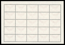 1924, 75 Rp. orange im kompletten Originalbogen von 25 Marken mit ...