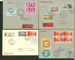 1926-1949, kleine Zusammenstellung von 10 Flugbriefen, dabei viele ...