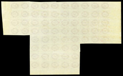 1864, Rigi-Kaltbad 15 Rp. ziegelrot, ungezähnt, im Bogenteil von 63 ...