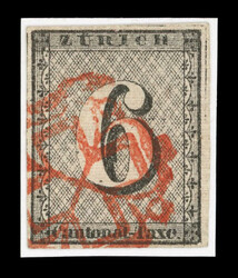 1843-1940, kleines Tresorlot ab Zürich 6 mit waagerechten ...