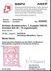 Kleine Zusammenstellung von 3 Fälschungen, dabei Esslinger ...