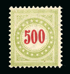 Schweiz "hinten im Katalog" mit Portomarke 22c ** (Katalogwert CHF ...