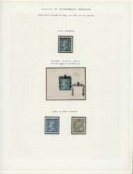 1858 E. Lesaché of Parigi proofs with GR. grey-blue on very thin ...