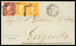 1859 1/2 Gr. plate I, light yellow-orange (giallo arancio chiaro) ...