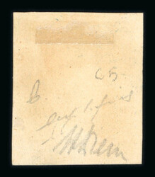 1859 1/2 Gr. plate I, porous paper (NA) olive yellow (giallo oliva), ...
