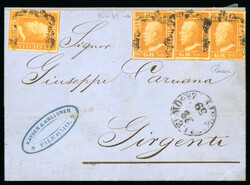 1859 1/2 Gr. plate I, porous paper (NA) orange (arancio), single at ...