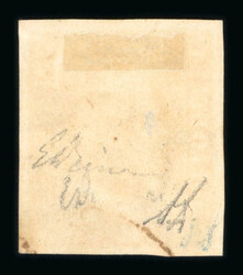 1859 1/2 Gr. Plate I, porous paper (NA), orange (arancio), used, four ...