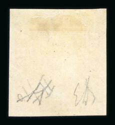 1859 1/2 Gr. plate II, white paper (PA) four good margins, very fine ...