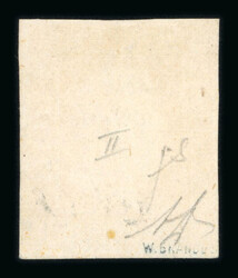 1859 ½ Gr. Plate II, non-porous paper (NA), very bright orange ...