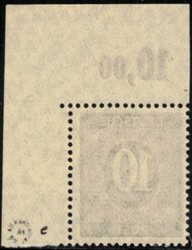 Alliierter Kontrollrat 918c, 10Pfg im unbeschrifteten Eckrand oben ...